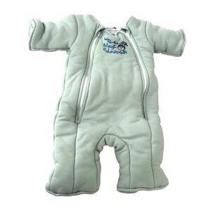 Baby Merlin's Magic Sleepsuit Sage Green Cotton Transition Swaddle Large 3-6M